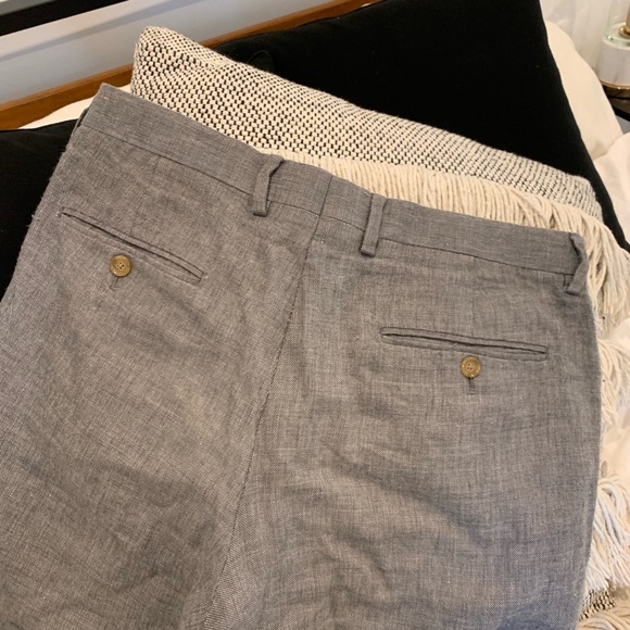 J CREW Gray Linen Pants - Picture 6 of 8